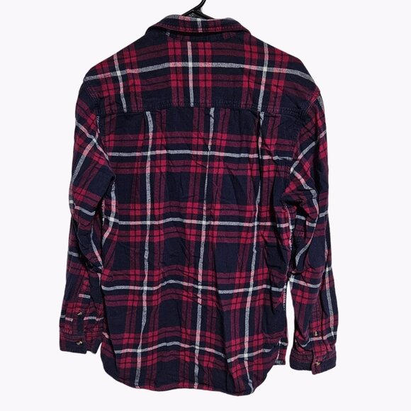 Lincoln Outfitters Flannel Button Front Shirt Mens Medium Red Plaid Long Sleeve - Picture 2 of 7